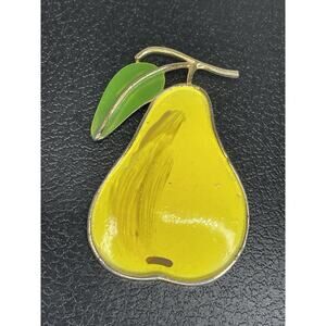 Vintage Golden Yellow PEAR BROOCH Large Statement Pin